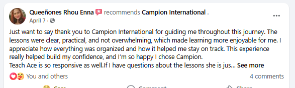 Campion testimonial