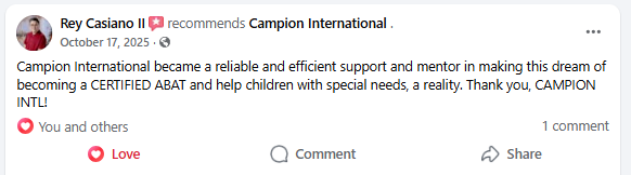 Campion testimonial
